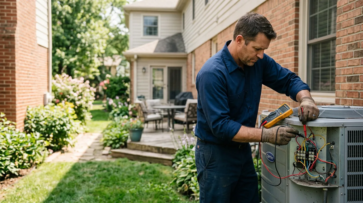 HVAC technician working near Romulus, NY